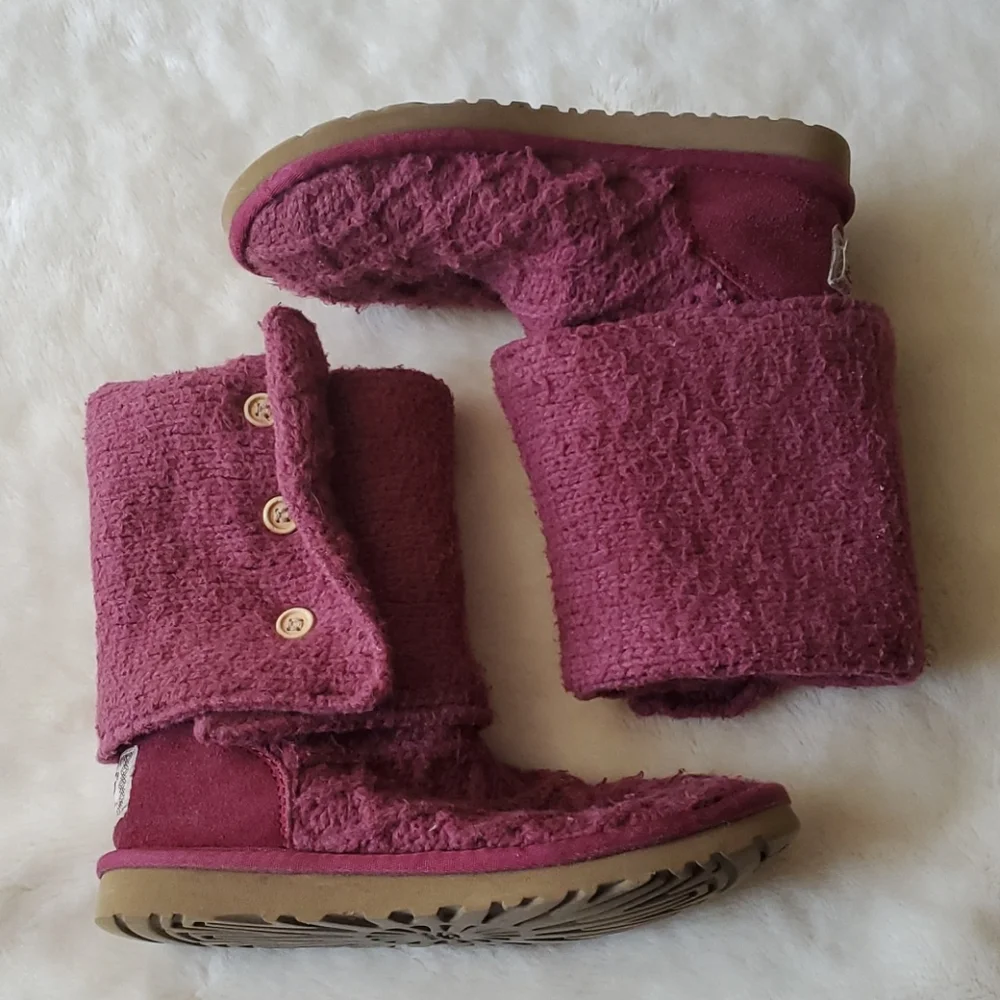 Authentic Ugg Knit Boots Size 6 - Picture 2 of 9